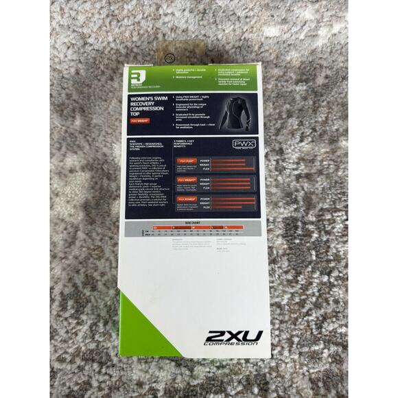 2XU Refresh Women Sz XS Swim Recovery Compression Top Black Long Sleev Activewea - Picture 2 of 5